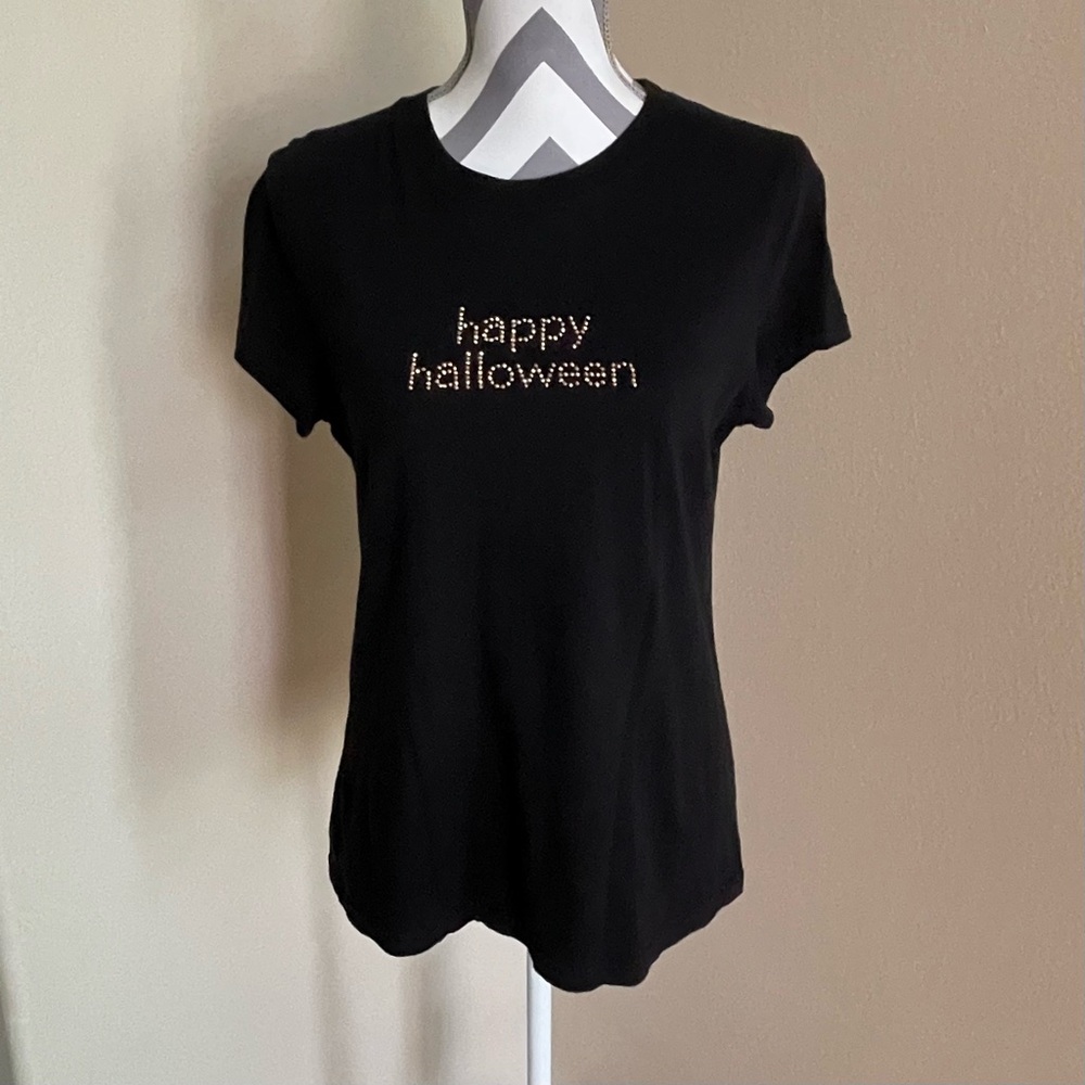Black 'Happy Halloween' Women's T-Shirt - Size: Large